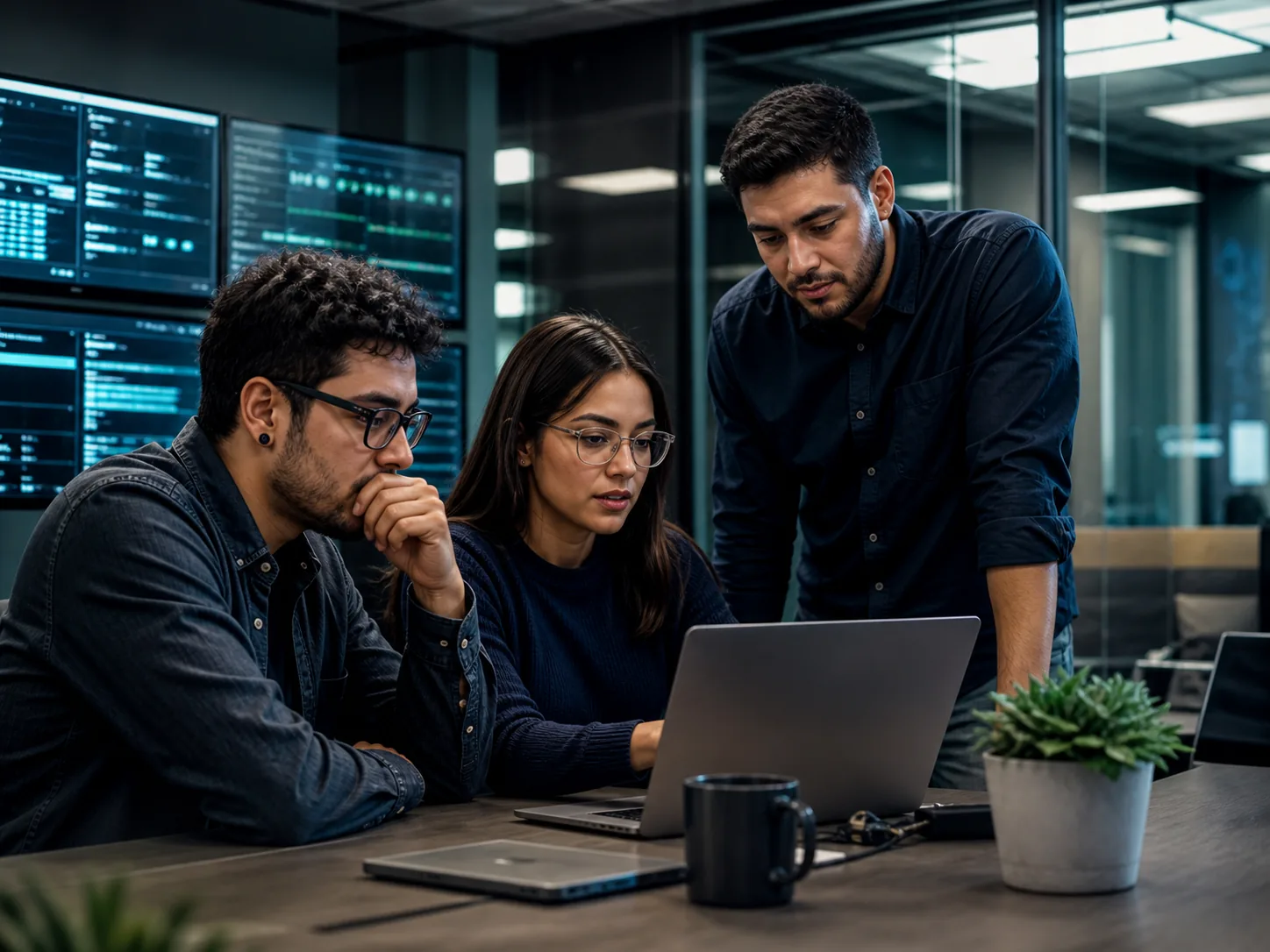 Equipo técnico de NeoCloud trabajando en una solución de infraestructura